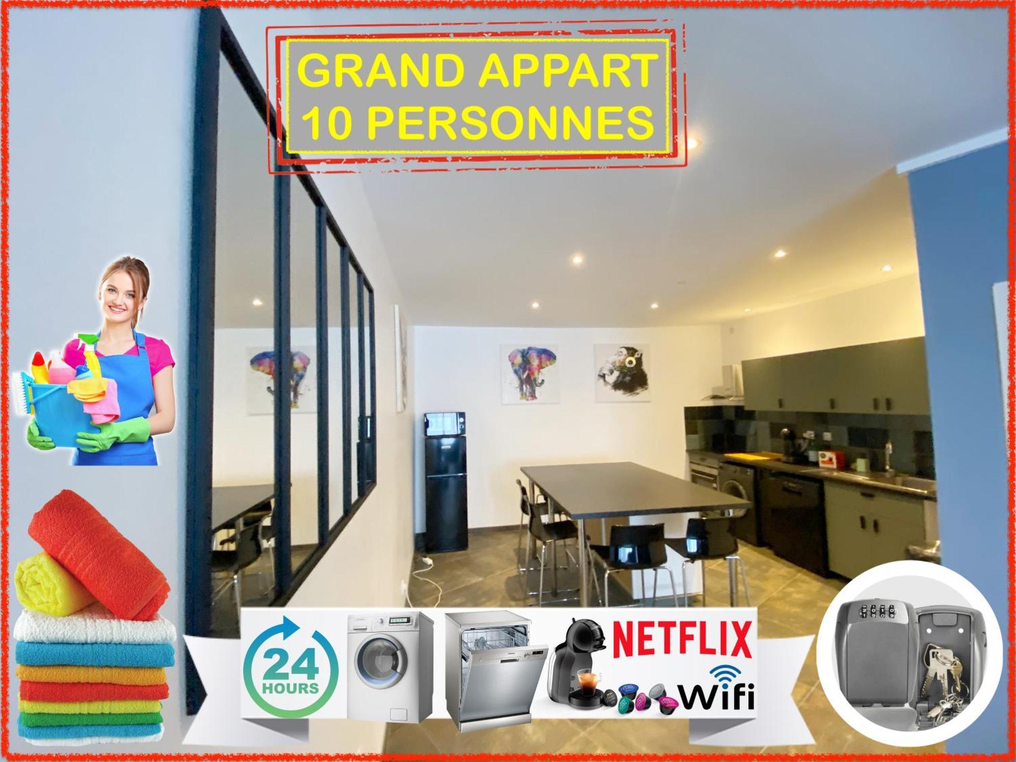 021 Chic & Cosy Grand Appart 84M2 Hypercentre Wifi Smart Tv Netflix แซงต์-เอเตียน ภายนอก รูปภาพ